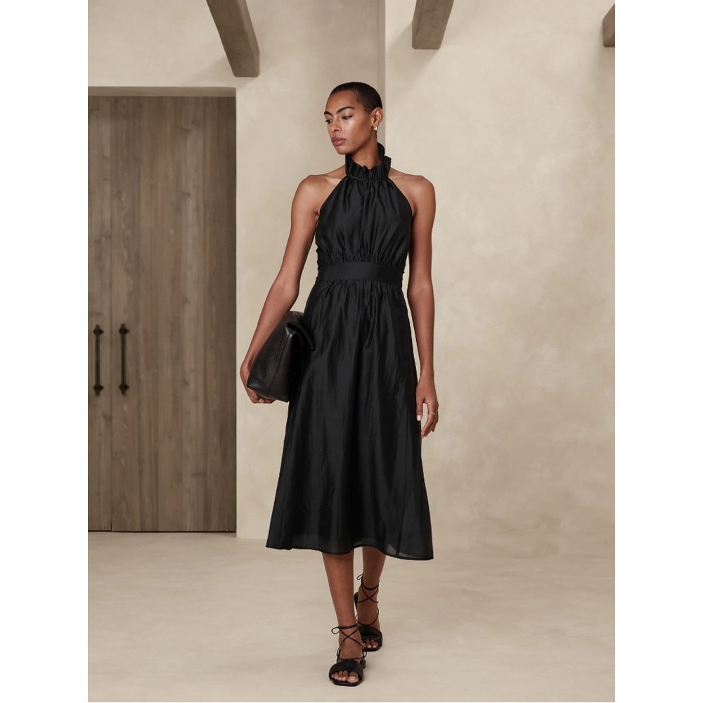 🎉💕HOST PICK💕🎉  NWT Banana Republic Ruffle Neck Halter Dress
